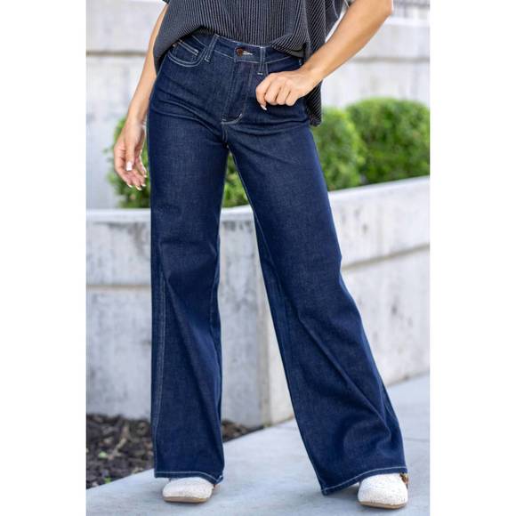 Judy Blue - Womens High Waist Wide Crop Utility and Patch Pocket main image 1